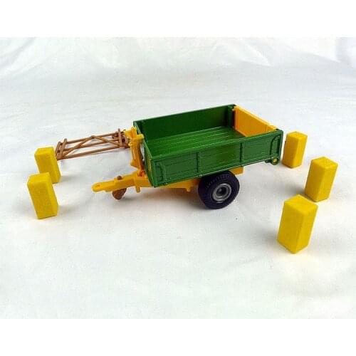 Diecast Tractor Model 1:32 Tipping Trailer Forage Transporter Truck Agricultural Vehicle Model Static Display Adult Collection
