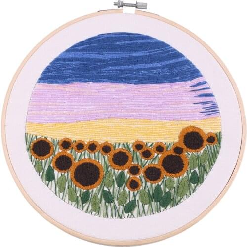 Cross Stitch Stamped Kit Pattern For Beginner Embroidery DIY Craft