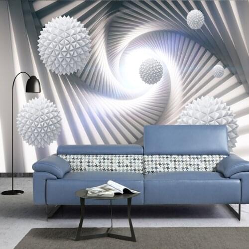 Custom 3D Wall Murals Wallpaper Abstract Stereoscopic Space Circle Ball Modern Living Room TV Background Photo Wall Paper Mural