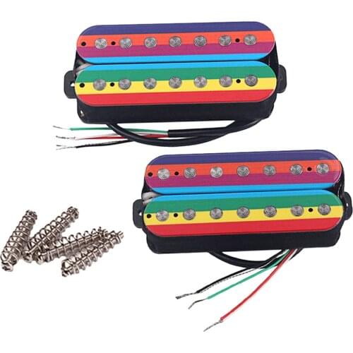 Matched Electric Guitar Neck Bridge Pickup Set, Sound Great, Colored