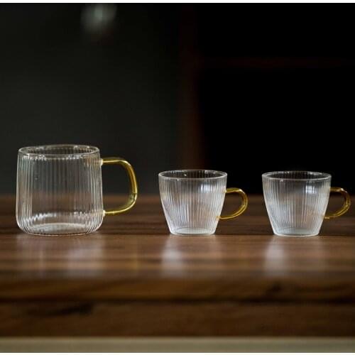 Handle Transparent with Handle Glass Cup Home Drinking Tea Brewing High Temperature Resistant Water Cup Daily Use 90ml/260ml