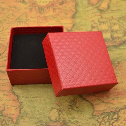 Jewelry Box Organizer Women Fashion Ring Necklace Earring Bracelet Box Holder Square Red Blue Jewelry Display Gifts Box Holder