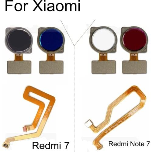 Button Back Touch ID Scanner Fingerprint Sensor Flex Cable For Xiaomi Redmi Note 7 Note7 Phone Parts
