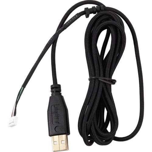 Usb Cable Mice Line For Razer Deathadder Hex Molten 2012 Approx. 2.1M 5 Wires 5 Pins Black Gold Plated Replacement Gaming Mouse