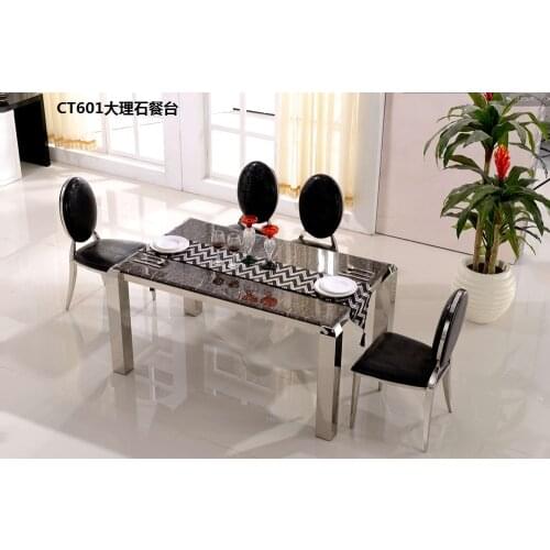 XM601 Stainless steel frame marble top suface coffee tea side table TV stand cabinet dining table home furniture furniture sets