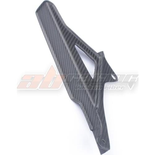 Motorcycle Chain Guard Cover Upper Full Carbon Fiber Twill For Aprilia RSV4 2009 -2017