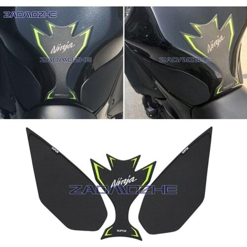 Motorcycle Tank Traction Pad Side Gas Knee Grip Protector Decal For kawasaki ninja 650 2018 2019