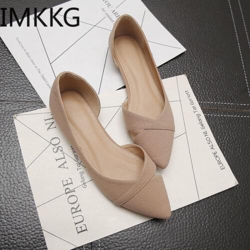 2020 Fashion Casual Flats Shoes Woman New Summer Breathable Comfortable Soft-soled Shoes Pointed Toe Shallow Flat Women Shoes