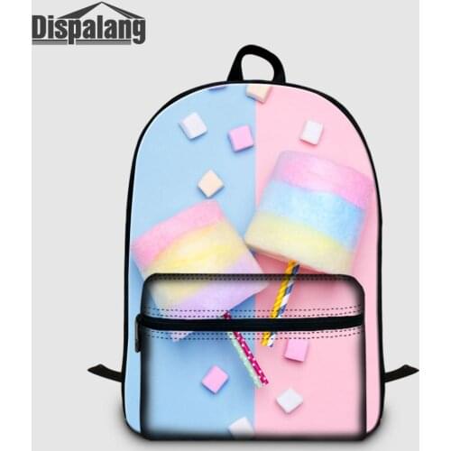 Dispalang Womens Backpack For Laptop 14 Notebook Computer School Bag Marshmallow Candy College Bookbag Female Backpacks Travel