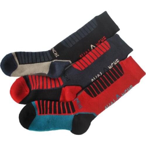 SKI-101Nordic Outdoor Winter Full Terry Thick Merino Wool Childrens Ski Socks