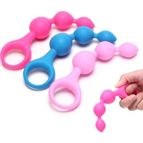 1PCS Colorful Anal Ball Butt Plug Large Size Anal Beads Silicone Anal Sex Toys Male Prostate Massager