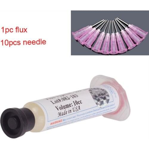 1pc Solder Soldering Paste Flux Grease 10cc with 10pcs Needle NC-559-ASM-UV BGA PCB for Welding Tools Advanced Oil Flux Grease