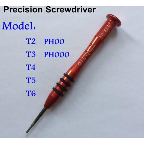 100pcs High Hardness DIY Repair Open Tools precision Torx T2 /T3/ T4 /T5 /T6/phillips1.5/phillips2.0 screw driver for call phone