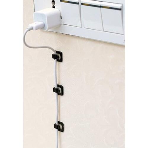 18Pcs Self-adhesive Wire Tie Cable Mount Clamp Clip USB Cable Sticker Fixed