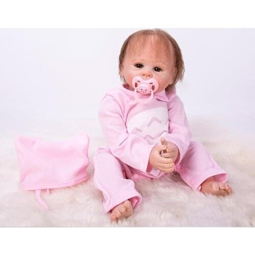 19" 48cm doll reborn toys for boys girls gift cloth body silicone reborn babies bebe real alive reborn bonecas brinquedo