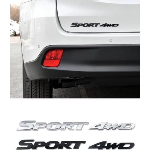 1X 3D Metal 4WD Emblem V6 V8 Badge Decal Sport Car Stickers for Toyota Honda Suzuki Grand Vitara Car Accessories Car Styling