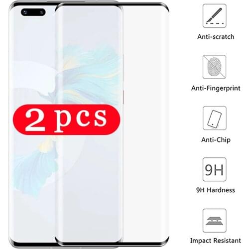 2/1Pcs full cover protective for huawei mate 20 20X 30 lite 30E 40 pro RS plus tempered glass film phone screen protector glass