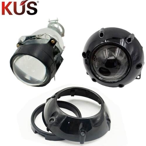 2pcs 2.5 inch bi xenon Projector lens with shrouds H1 H4 H7 car assembly kit motorcycle car hid headlight Headlamp Modify