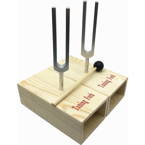2pcs Aluminum alloy resonance tuning fork 440HZ resonance tuning fork set outlet resonance teaching tuning fork