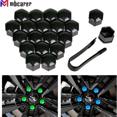 20Pcs 17mm Car Wheel Nuts Covers Auto Caps Hub Screw Protector Bolt Head Cover Cap Plastic Tire Wheel Screw Bolts Car Styling Z2