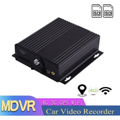 Vehicle Taxi Truck Bus 4 Channel 1080P Mobile MDVR Support 4G GPS 3G Dual SD Card