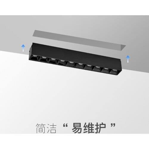 Free Shipping Frameless Line Light Bar Creative Linear LED Recessed Ceiling Lamps Strip Living Room Corridor Light AC85-265V