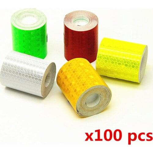 DHL free shipping 5cmx3m Reflective truck Sticker Adhesive Tape for bike Safety White Red Yellow Blue car Stickers car accesorry