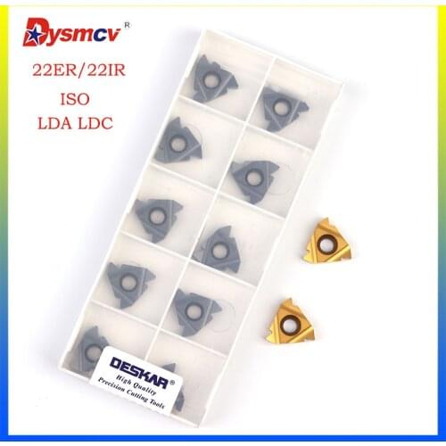 DESKAR 22ER 22IR 3.5ISO 4.0ISO 4.5ISO 5.0ISO 5.5ISO 6.0ISO N55 N60 LDA LDC Carbide Insert CNC Lathe Thread turning Cutter Tool