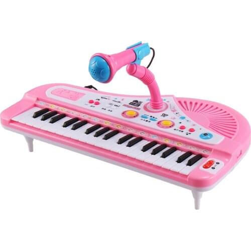 37 Keys Kids Musical Piano Electronic Piano Keyboard Toy Musical Instrument Toy with Microphone for Boys Girls Over 3 Years Old