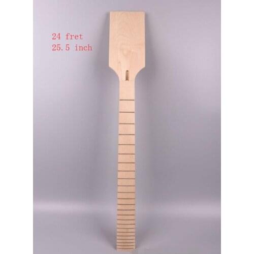 Electric guitar neck paddle Replacement 24 Fret 25.5" Truss Rod Maple Fine