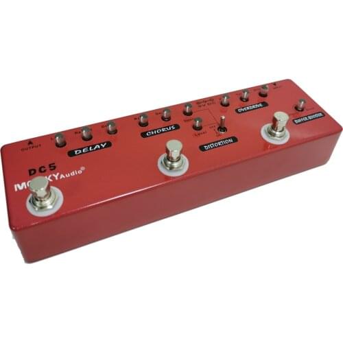 MOSKY DC5 6-in-1 Guitar Multi-Effect Pedal Booster Buffer Delay Chorus Distortion Overdrive Effect Pedal Metal Shell True Bypass