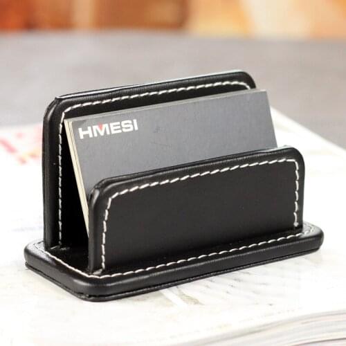 Horizontal casual name card note holder case box organizer office desk stationery organization black