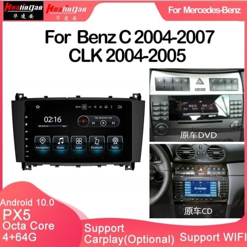 Hualingan For Benz C 2004-2007 CLK 2004-2005 Android car multimedia navigator Touch screen gps support carplay DAB DVR optional