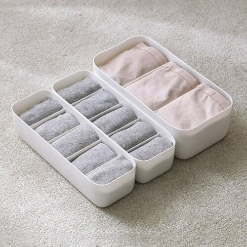 BenBen 5 Grids Underwear Storage Box Panties Division Socks Organizers Plastic for Shelves Closet Underbed