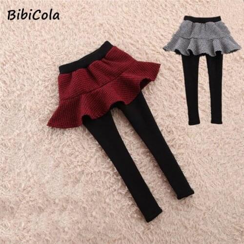 2021 Cotton Baby Girls Leggings Lattice Princess Skirt-pants Spring Autumn Children Slim Skirt Trousers For Kids Girls Pants