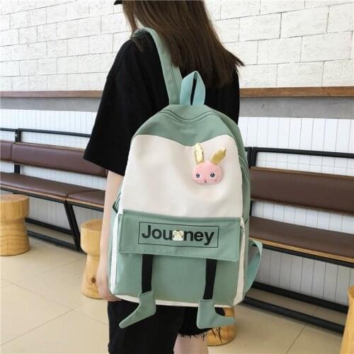 Kawaii Backpack Women School Bag for Teenage Girls Cute Cotton Shape Book Bag College Students Waterproof Nylon Female Backpack