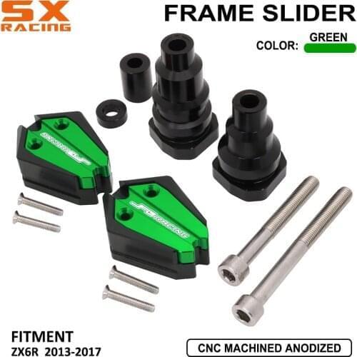 Motorcycle CNC Aluminum Frame Slider Fairing Guard Anti Crash Pad Falling Protection For Kawasaki ZX6R ZX 6R 2013-2017 2014