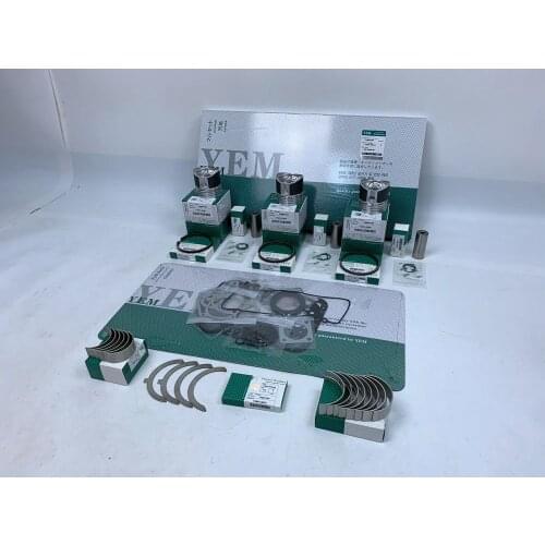 New Aftermaket Engine Part 3TN75 Engine Rebuild Kit With Cylinder Gaskets Piston Rings Bearings For Yanmar