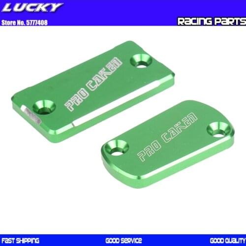 Front and Rear Brake Reservoir Fluid Cover For Kawasaki KX125 KX250 2003-2008 KX250F KXF250 2004-2017 KX450F KXF450 2006-2017