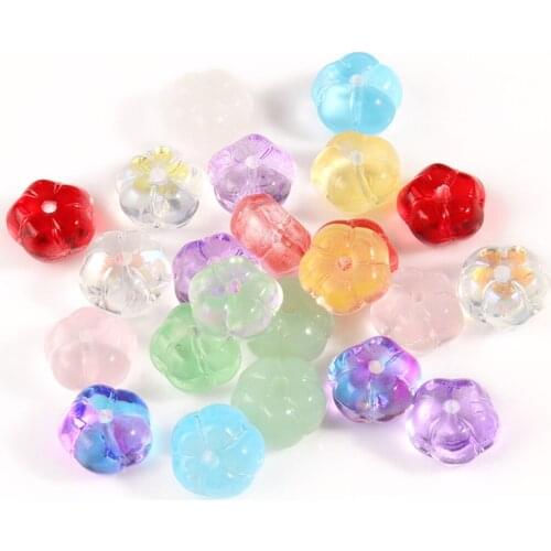 Multicolor Pumpkin Lampwork Crystal Beads 10*6mm Czech Glass Loose Beads For Jewelry Making Diy Needlework Bracelet Accessories