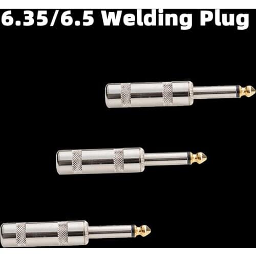DIY 6.35 Mono Welding Male 6.5 audio mixer microphone plug Mono-channel Welded Connector Microphone Plug