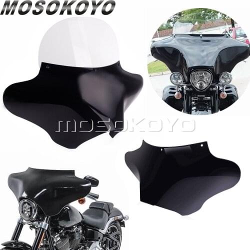 Detachable Batwing Fairing for Harley FLSTC Heritage Softail Classic Touring FLHR FLHT FLHX Dyna Fat Bob Front Headlight Fairing