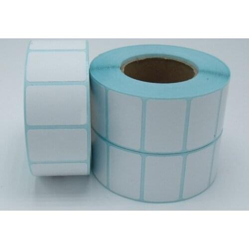 Thermal paper 45mmx50mm 500pcs one roll single row printer sticker label self adhesive printing papel can customized logo