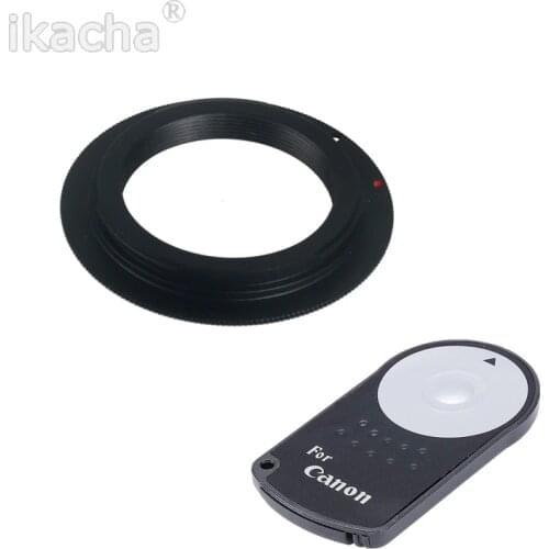 Universal Metal M42 Lens Adapter Ring For M42-EOS + RC-6 RC6 IR Infrared Wireless Remote Control For Canon EOS Camera