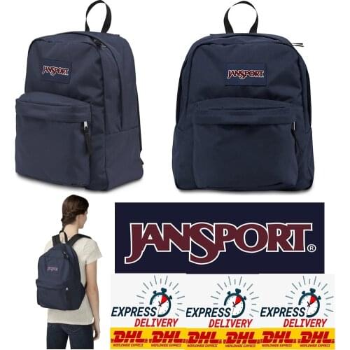 Jansport Spring Break Navy Blue Backpack School bag Training bag Daily use Bag ORIGINAL