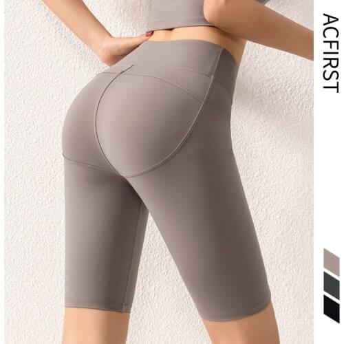 AcFirst Women High Waist Gray Seamless Yoga Shorts Push Up Hip Gym Shorts Fitness Sports Leggings Sportswear Running Fitness