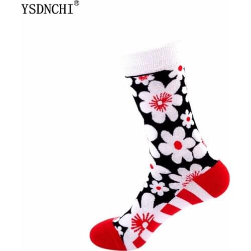 YSDNCHI Women Socks Cotton Autumn Winter Ladies Socks Warm and Cute New Fashion Hot Harajuku Socks Personality Casual Socks
