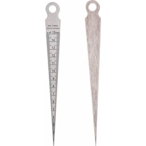 1-15mm Metric Feelers Stainless Steel Hole Gap Inspection Taper Gauge Ruler Metric Measure Tool