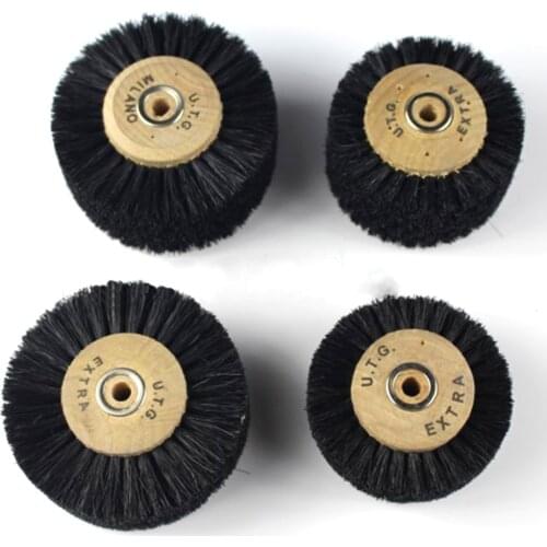 1PCS Abrasive Black Bristle Brush Buffing Wheel Brush for Polishing Tool Accessories Engraver Cleaning Tools 65-78MM