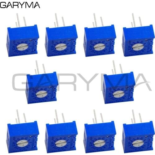 10Pcs 3386P 3386 Trimmer Potentiometer 1K 2K 5K 10K 20K 50K 100K 200K 500K 1M 100R 200R 500R